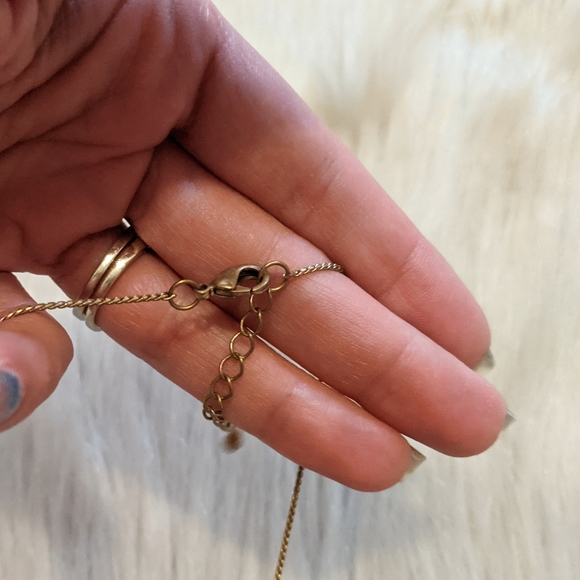 Handmade stone and metal bar long necklace - Picture 6 of 6